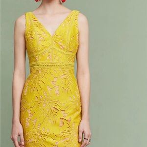 NEW ANTHROPOLOGIE Gardenia Lace Column Dress by Maeve